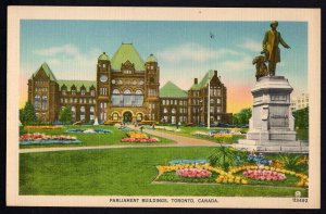 Ontario TORONTO Parliament Buildings Pub by Valentine Black Co. LINEN