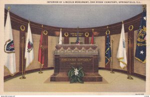SPRINGFIELD, Illinois, 1930-1940s; Interior Of Lincoln Monument, Oak Ridge Ce...