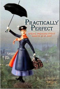 Walt Disney MARY POPPINS~UMBRELLA & BAG  Collectible Advertising  4X6 Postcard