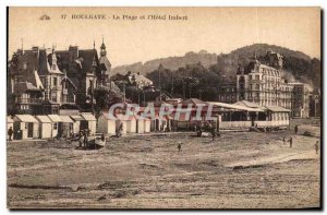Old Postcard Houlgate Beach and the & # 39hotel Imbert