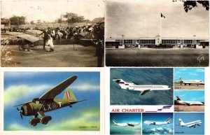 AIRCRAFT AVIATION 34 Postcards moslty pre-1980 (L4419)