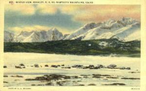 Winter View Sawtooth Mountains ID Unused