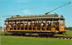 Vintage Trolleys Midwest Old Settlers &Threshers Mt Pleasant Iowa Postcard PC555