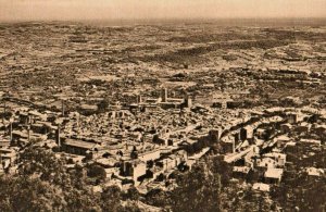 Antique Postcard Cannes Panoramic View Aerial Black White unposted france