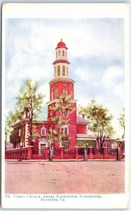 Postcard - Christ Church, Where Washington Worshipped - Alexandria, Virginia