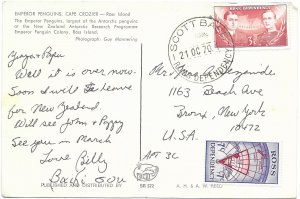 New Zealand, Ross Dependency, Scott Base. Emperor Penguins, Mailed 1970. Nice.
