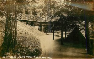 c1910 Portland Oregon Scene in City Park #117 Pacific RPPC Postcard 25-11827