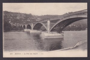 FRANCE, Postcard RPPC, Rouen, Le Pont aux Anglais