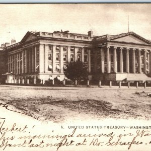 1905 United States Treasury Building Collotype Photo Postcard Washington DC A17