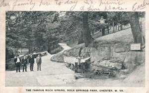 Vintage Postcard 1907 The Famous Rock Springs Park Chester West Virginia W. VA