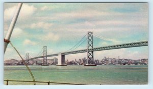 SAN FRANCISCO, CA ~ BAY BRIDGE & SKYLINE 1939 Union Oil   Postcard