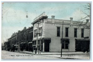 1911 West Jefferson Street Buildings Road Franklin Indiana IN Vintage Postcard