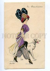 189733 FASHION Desentravees BORZOI by SAGER Vintage K.F. #4485