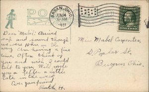 Bryan Ohio OH School c1910s Postcard