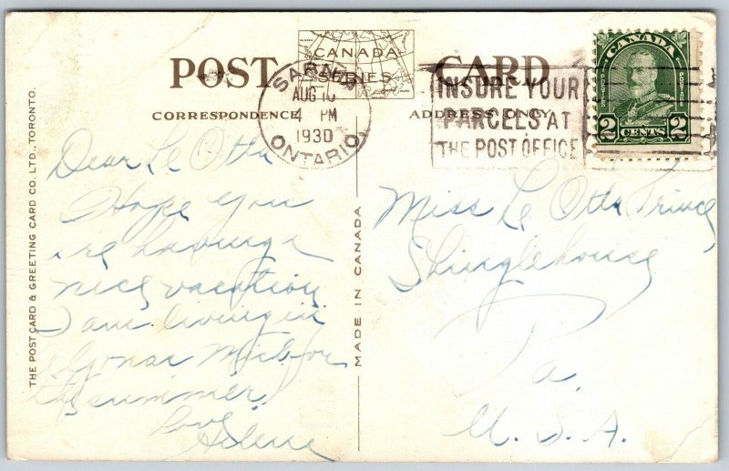 Postcard Sarnia Ontario c1930 Neska at Kettle Point Lambton County