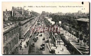 Paris Old Postcard Rue de Rivoli to the Louvre