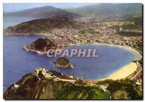 Postcard Modern San Sebastian Vista aerea Aerial view