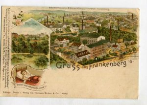 3147354 GERMANY GRUSS aus FRANKENBERG sa Vintage litho postcard