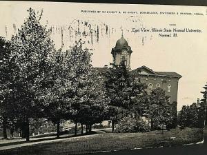 Postcard East View of Illinois State, Normal University, Normal, IL.    U4