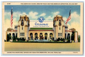 1937 Pan American Casino Greater Texas Exposition Dallas Texas TX Postcard