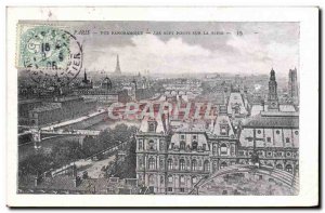 Old Postcard Paris Panoramic Seven Bridges Eiffel Tower