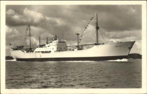 Steamer Ship SS Basilea - Real Photo Postcard