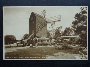 Sussex WORTHING High Salvington Mill TEA ROOMS c1930s Postcard by Wardell's