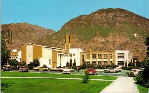 Joseph Smith Memorial Mountains BYU Provo Utah UT Old Cars Postcard VTG UNP  
