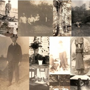 x12 MIXED LOT c1910s Outdoor People RPPC Amateur Photo Postcards Farm A175