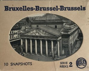 Vintage Bruselas 10 Foto Snapshots Tarjeta Postal Libro Albert Serie 2 RPPC