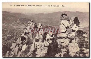 Old Postcard The Esterel Massif Marsaou Rocks Tours