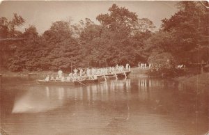 Lot 86 real photo boat hungary budapest  soldiers boating