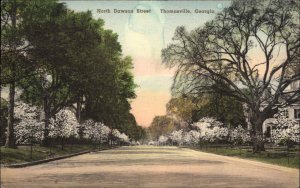 Thomasville Georgia GA North Dawson Street Albertype Vintage Postcard