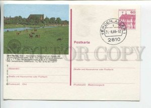 449863 GERMANY 1985 year Verden cancellation POSTAL stationery postcard