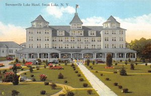Stevensville Lake Hotel Swan Lake, New York NY Postcard