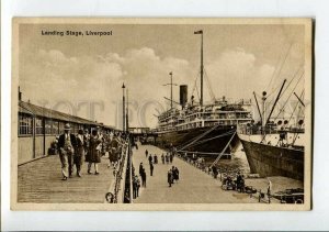 3151620 England LIVERPOOL Landing Stage LINER Vintage PC