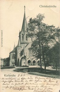 Christuskirche Karlsruhe Germany 1906 Postcard J. Schober German Empire
