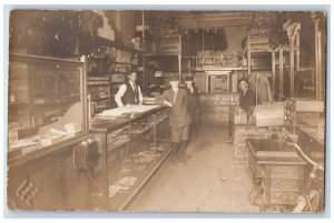 1910's Men's Tailor Store Interior Shop Watches RPPC Photo Postcard 