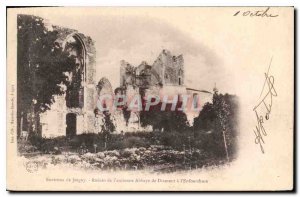 Postcard Old Surroundings Joigny Ancient Ruins Abbey Dixmont has Enfourchure