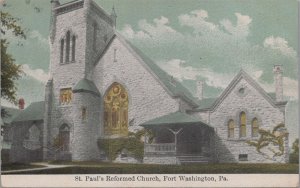 Postcard St Paul's Reformed Church Fort Washington PA