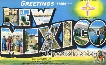 New Mexico USA Large Letter Town Unused 