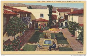 Patio, Paseo De La Guerra, SANTA BARBARA, California, 1930-1940s