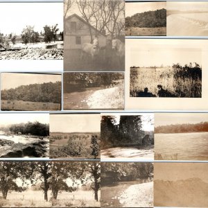 x15 MIXED LOT 1910s Outdoor Nature RPPC Landscape Land Real Photo Postcards A175