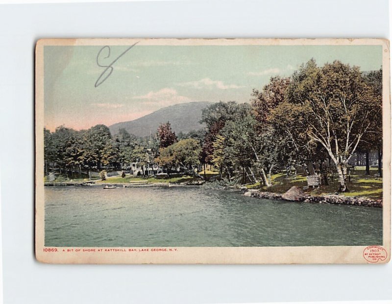Q-04729 A Bit of Shore Kattskill Bay Lake George New York USA