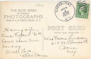 RPPC The Sherburne House - Sherburne NY - Real Photo 1915 Postcard