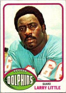 1976 Topps Football Card Larry Little Miami Dolphins sk4487