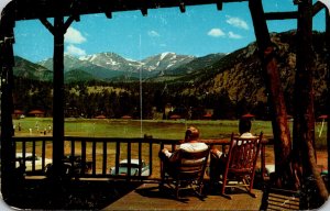 Colorado Rocky Mountains View Of Mt Ypsilon From Porch Of Y M C A Conference ...