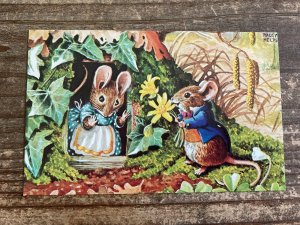 Miss Mouses Birthday, Mouse Love, 387, Racey Helps, Medici, Britain, Postcard