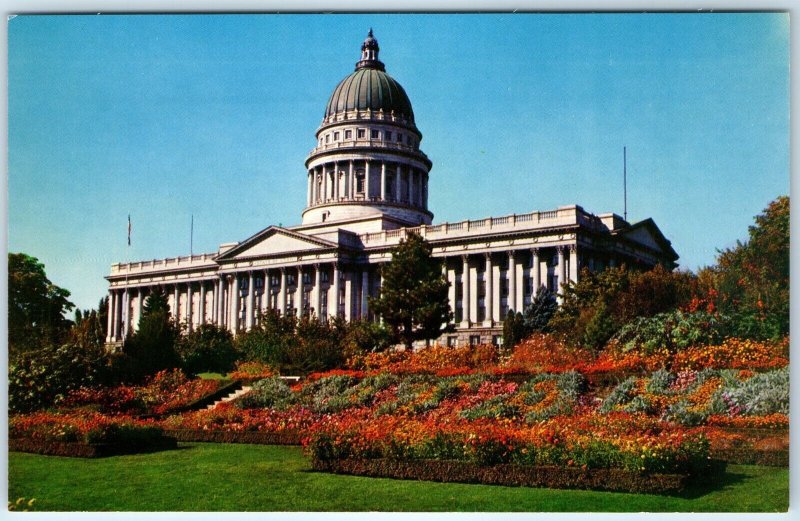 c1950s Salt Lake City UT State Capitol Wasatch Foothills Valley Landscaping A229