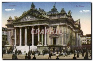 Old Postcard Brussels Stock Exchange